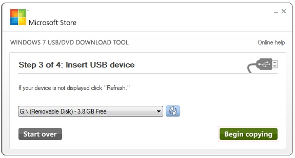 Windows 7 USB DVD Download Tool 3